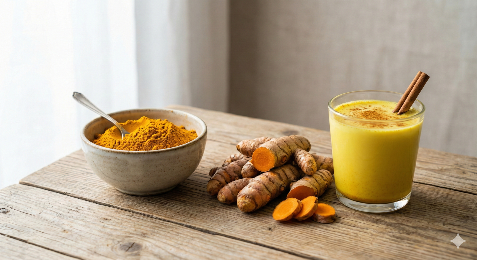 haldi ke fayde aur turmeric benefits with haldi doodh and turmeric powder image
